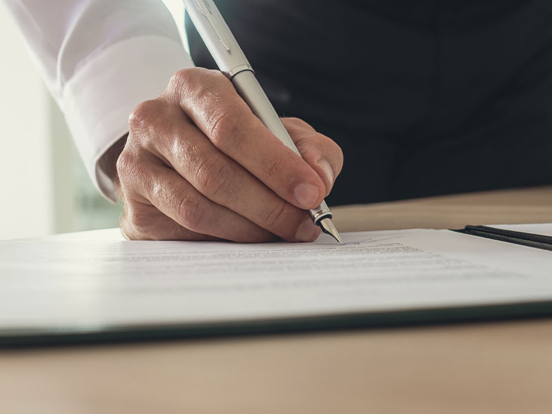 Contract signing